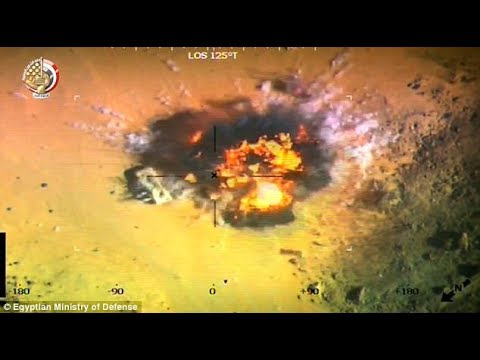 エジプト空軍による「イスラム国」への空爆映像