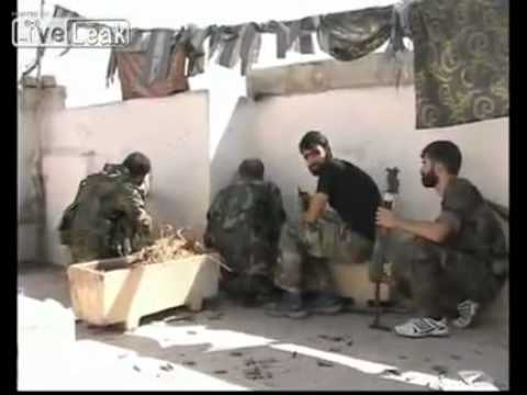 シリア軍テロリスト掃討の映像