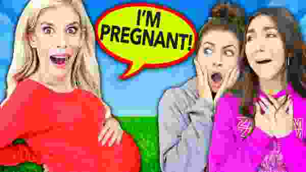 FIRST TIME PREGNANT WITH BEST FRIENDS! (Spending 24 Hours Revealing & Surprising my GIANT Prank)