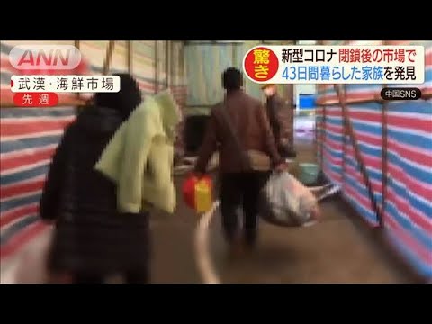 閉鎖後の武漢市場で“43日間暮らした”家族を発見(20/03/10)